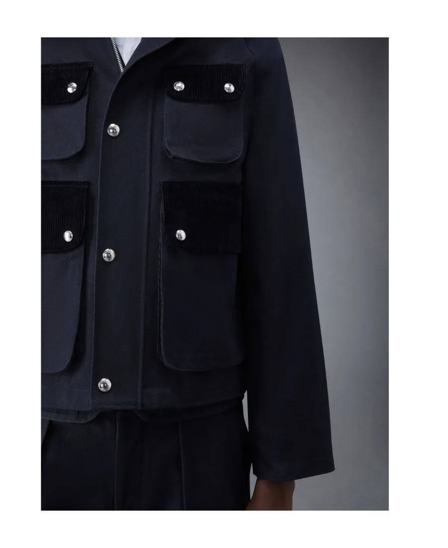 Buttoned Cropped Jacket