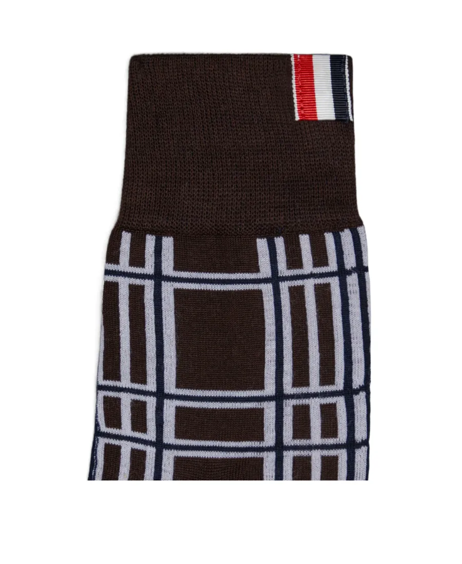 Check-Jacquard Ankle Socks