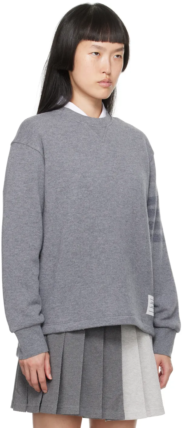 Stripe Detailed Crewneck Jumper