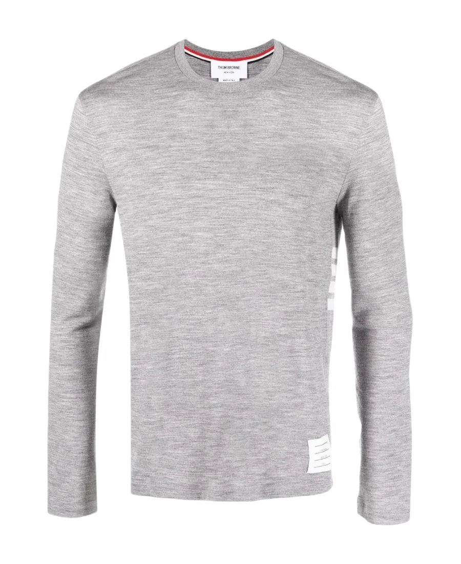 Logo Patch Knitted Crewneck Jumper