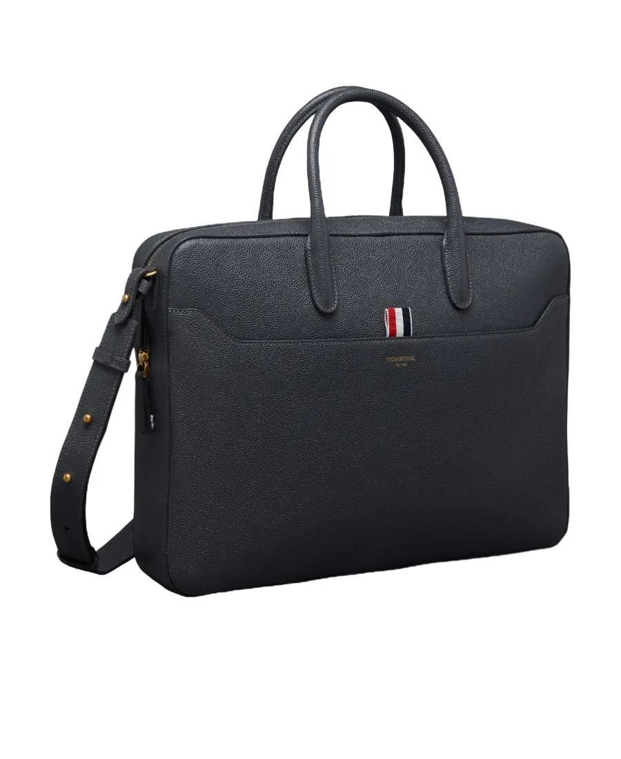 Pebble Grain-Leather Business Bag