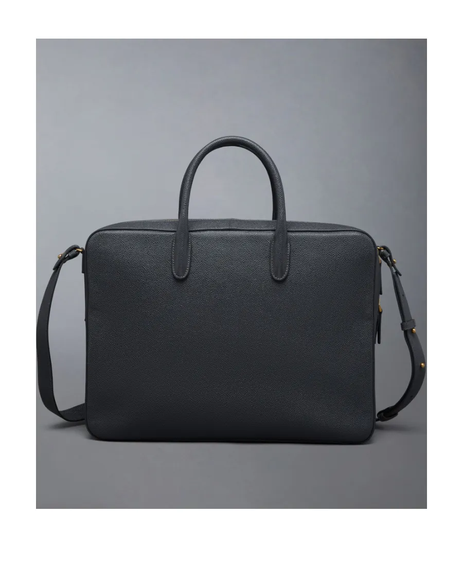 Pebble Grain-Leather Business Bag
