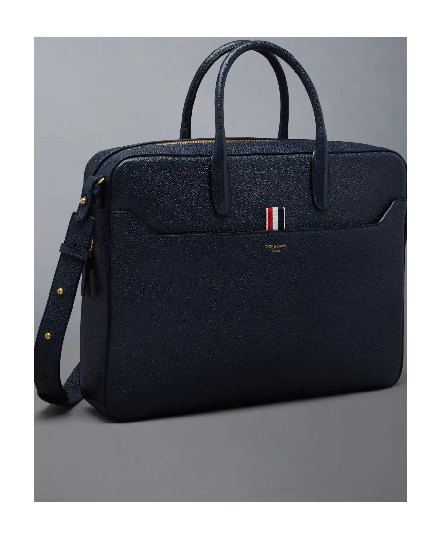 Logo-Printed Top Handle Laptop Bag