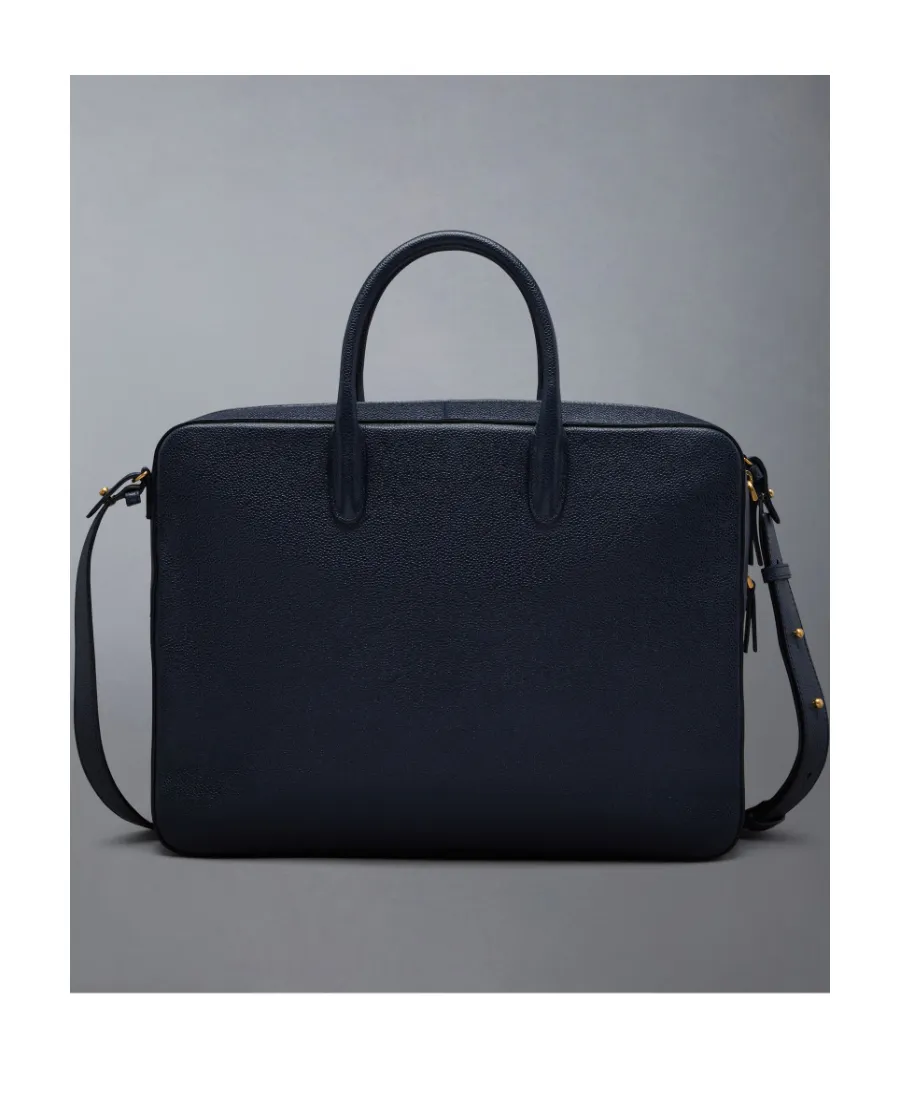 Logo-Printed Top Handle Laptop Bag