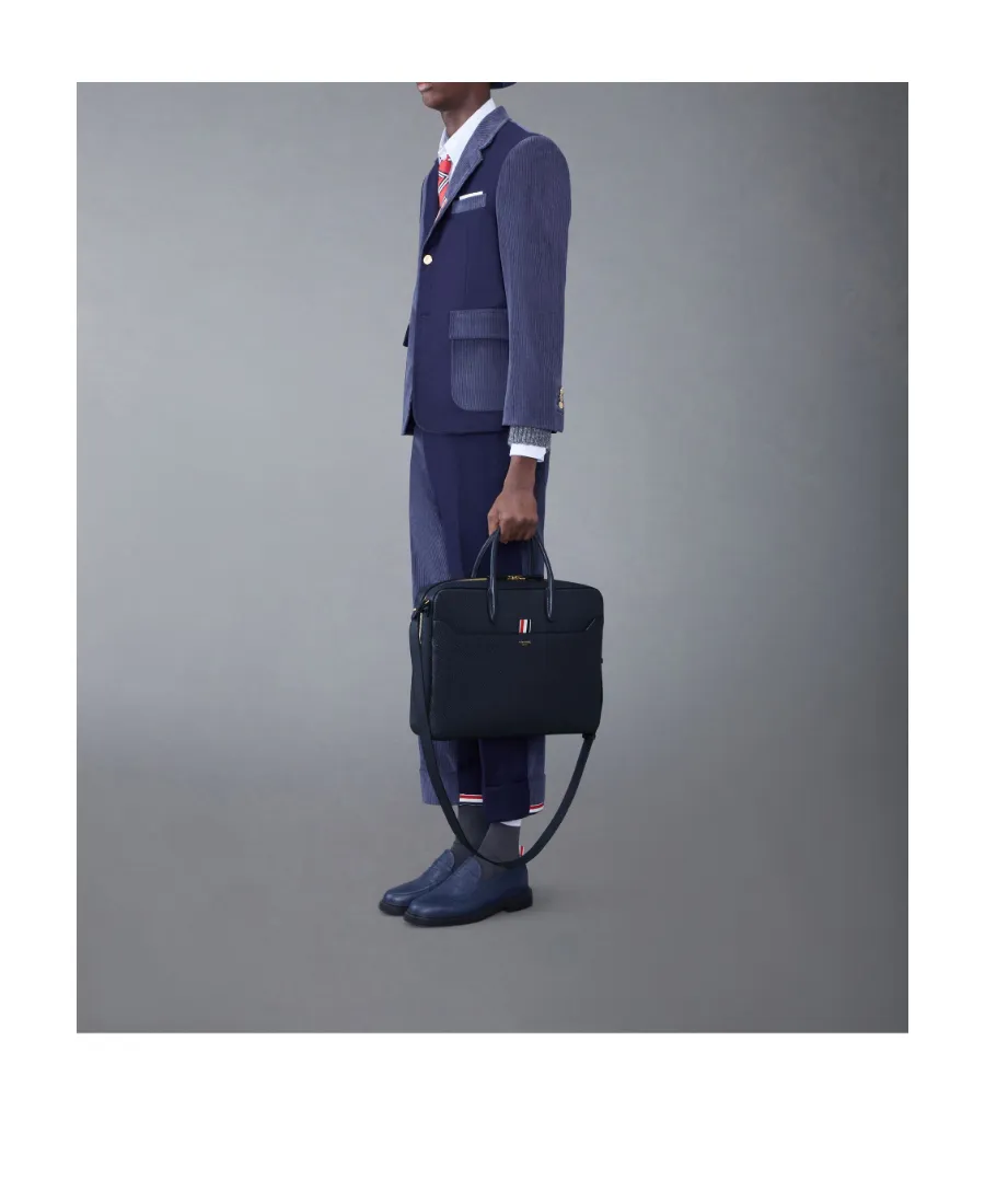 Logo-Printed Top Handle Laptop Bag