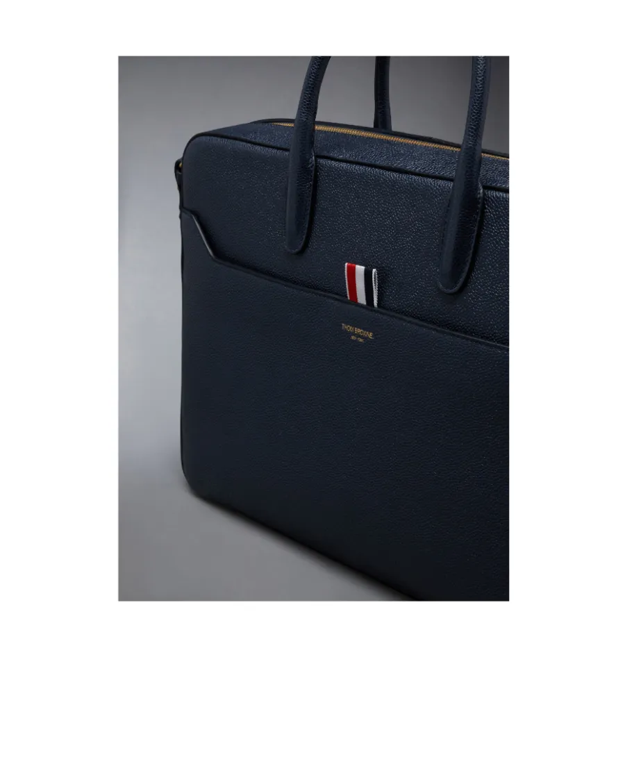 Logo-Printed Top Handle Laptop Bag