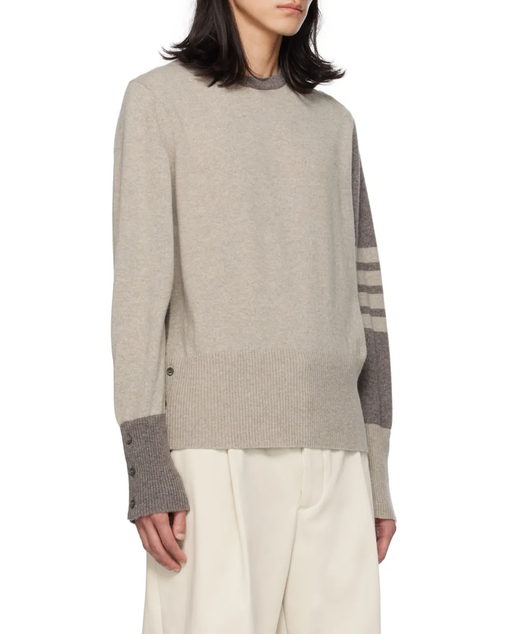 Striped Knitted Crewneck Jumper