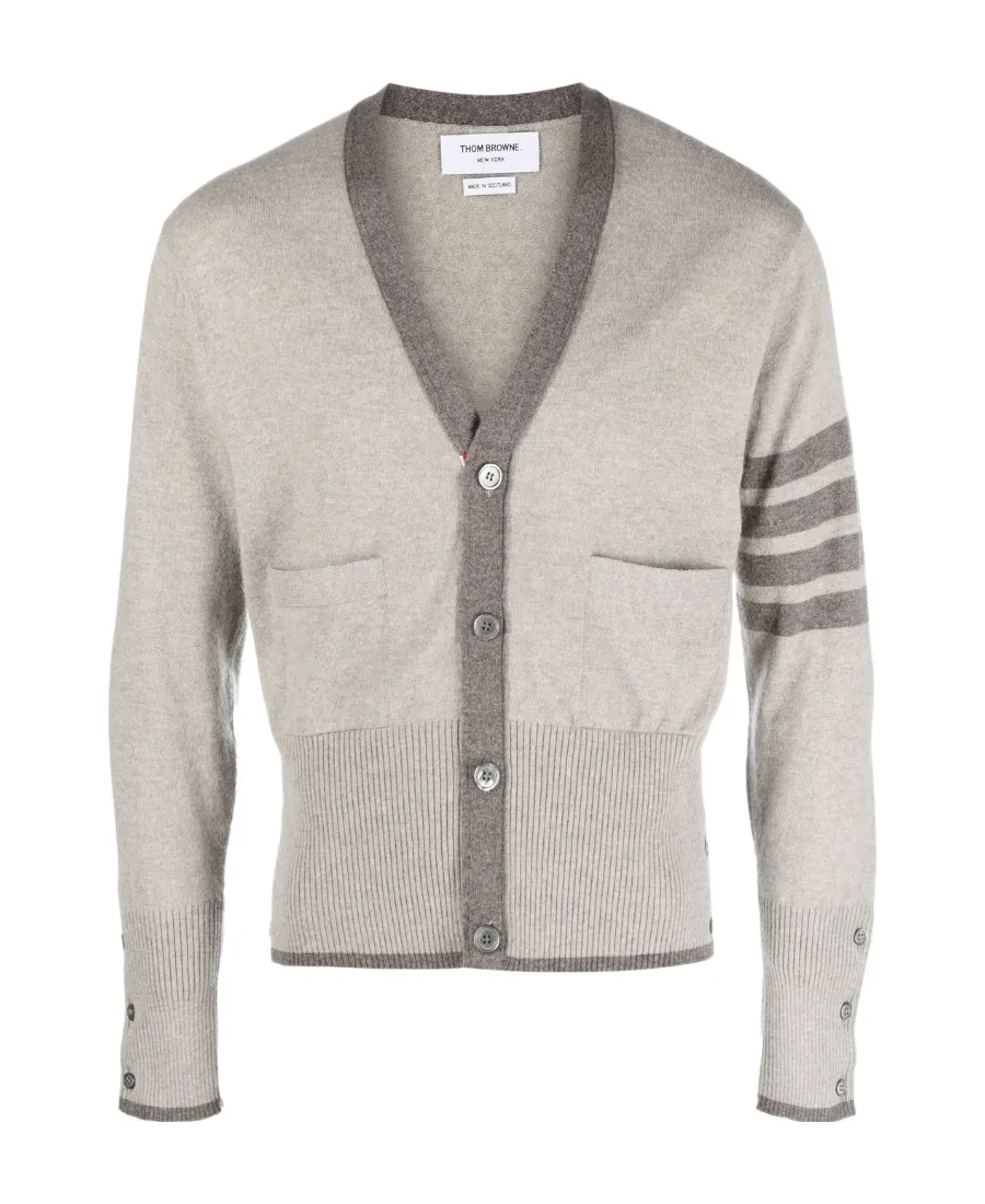 4-Bar V-Neck Cardigan