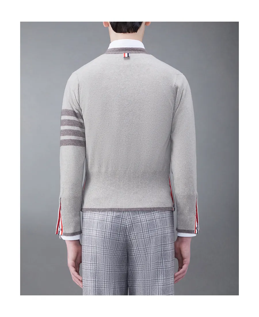 4-Bar V-Neck Cardigan