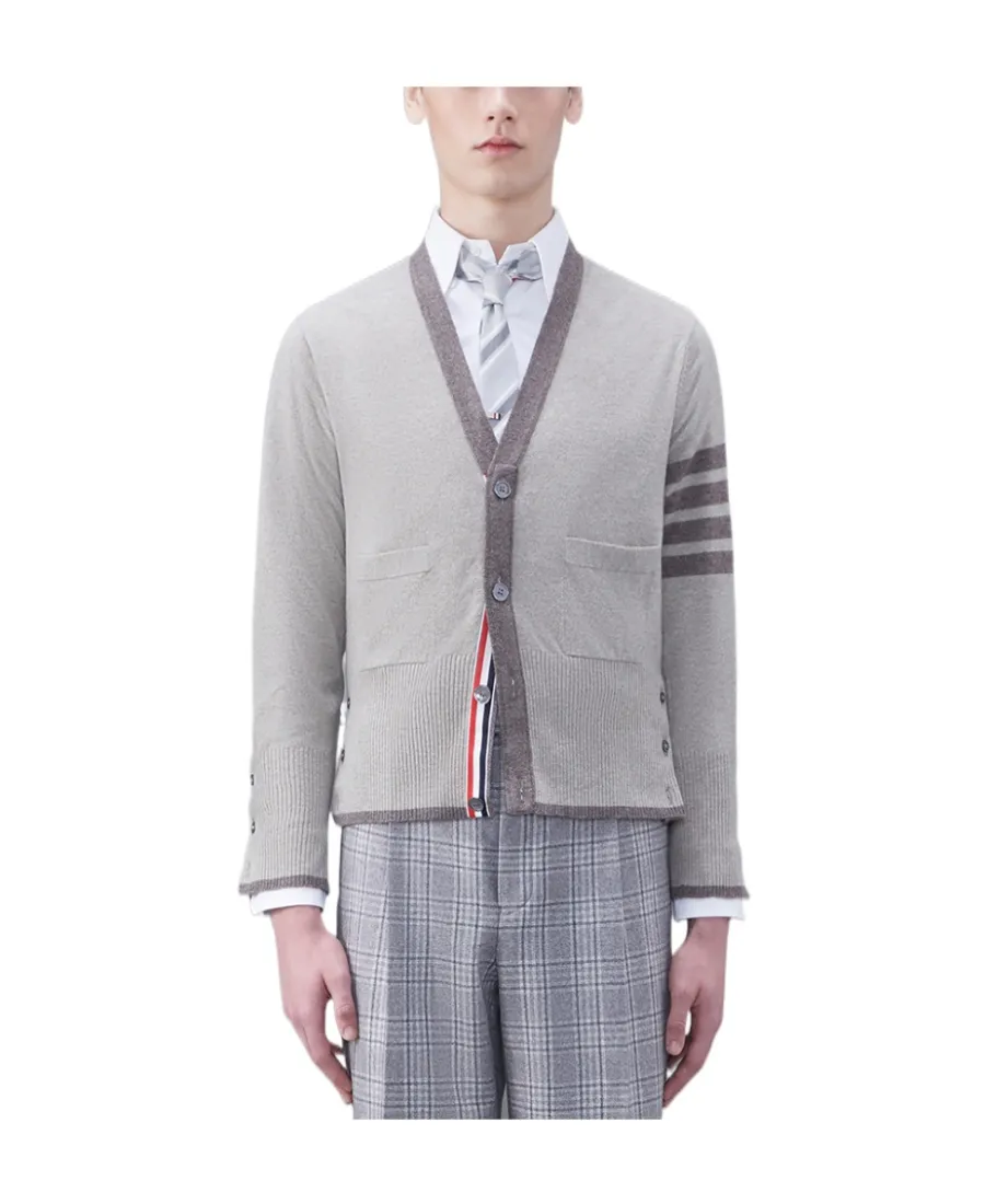 4-Bar V-Neck Cardigan