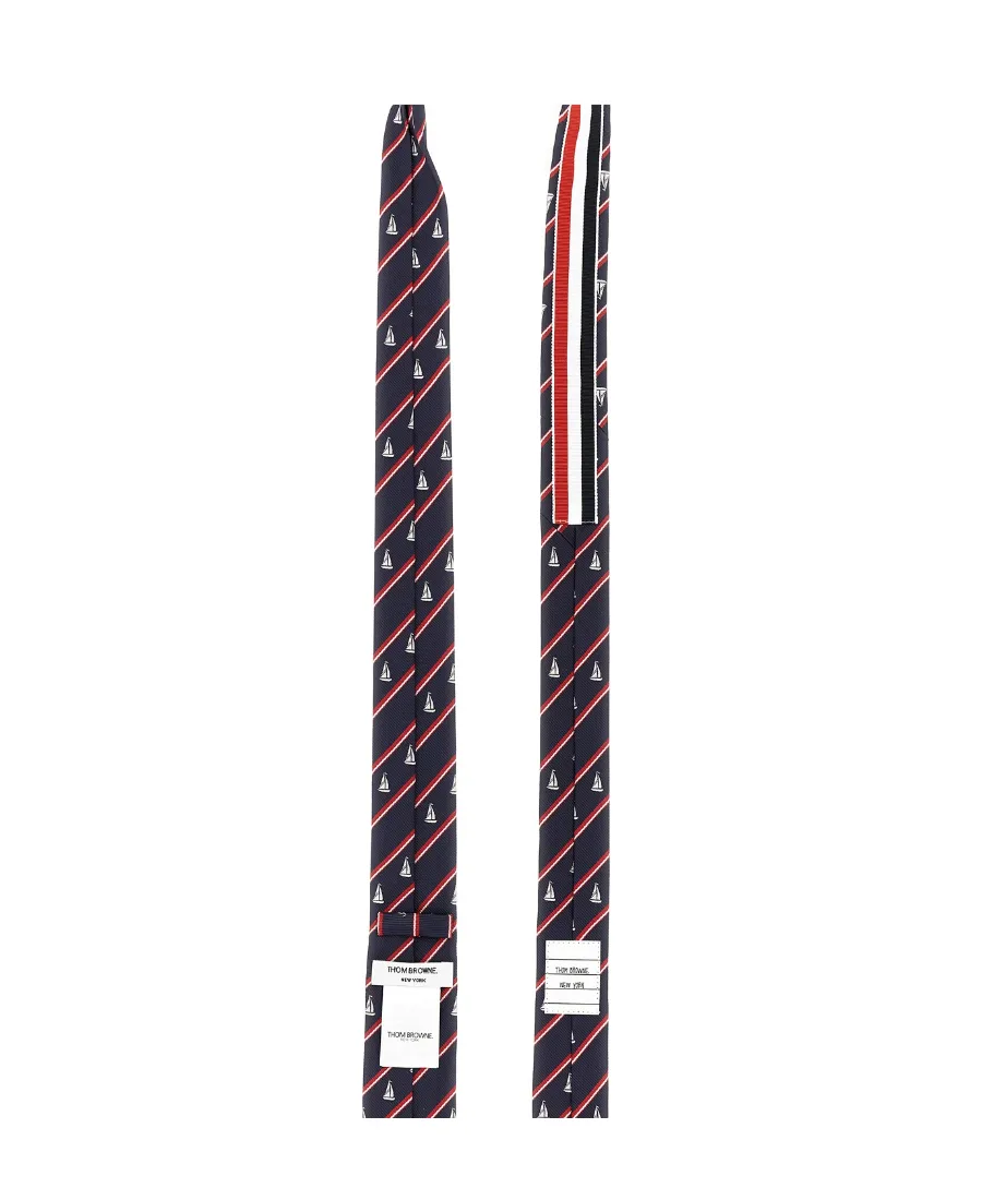 Sailboat Striped Necktie