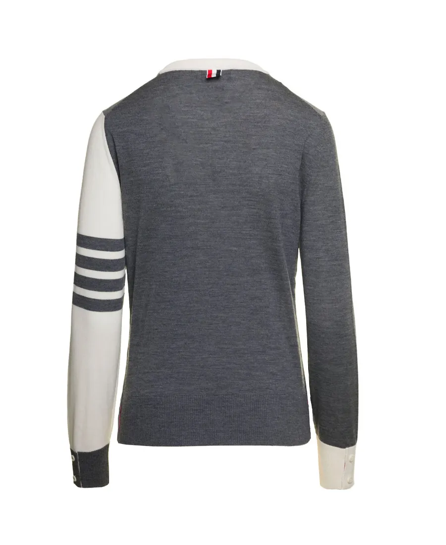 Rwb Striped Knitted Crewneck Jumper