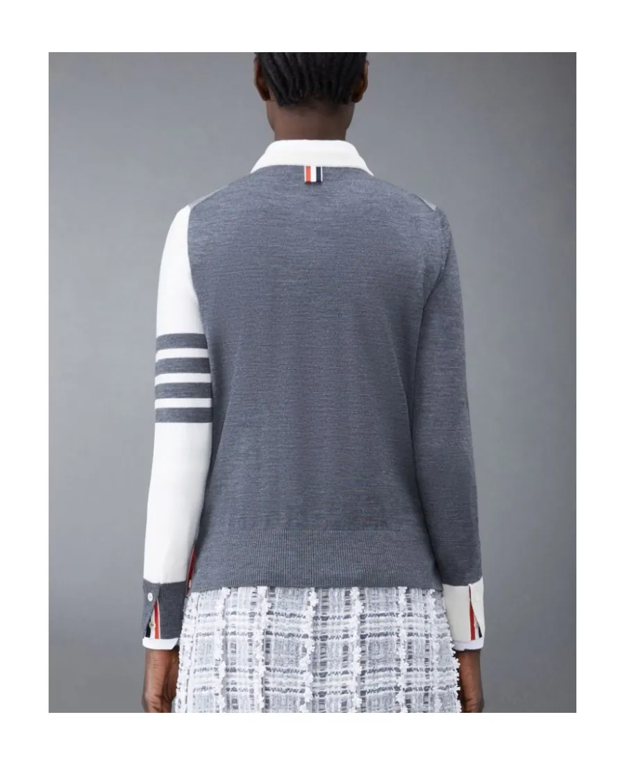 Rwb Striped Knitted Crewneck Jumper