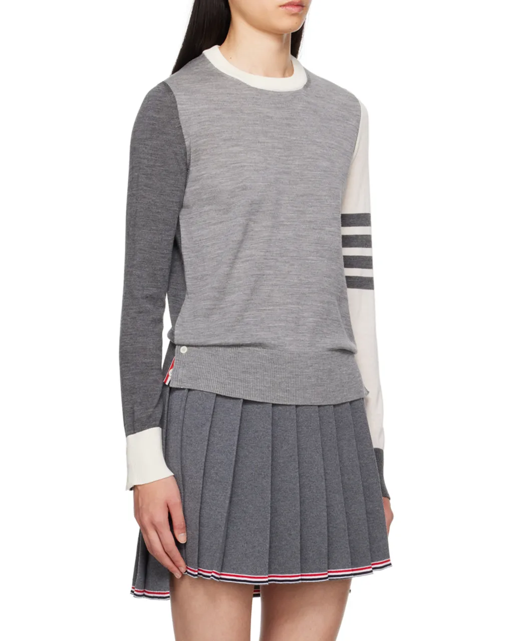 Rwb Striped Knitted Crewneck Jumper