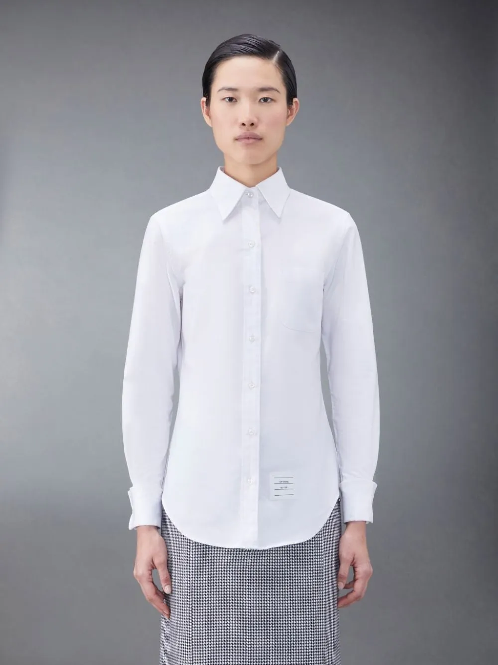 Logo-Patch Button-Up Poplin Shirt
