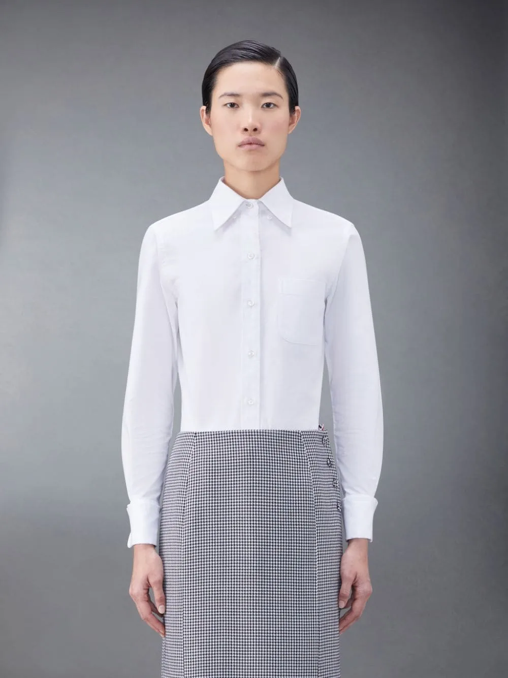 Logo-Patch Button-Up Poplin Shirt