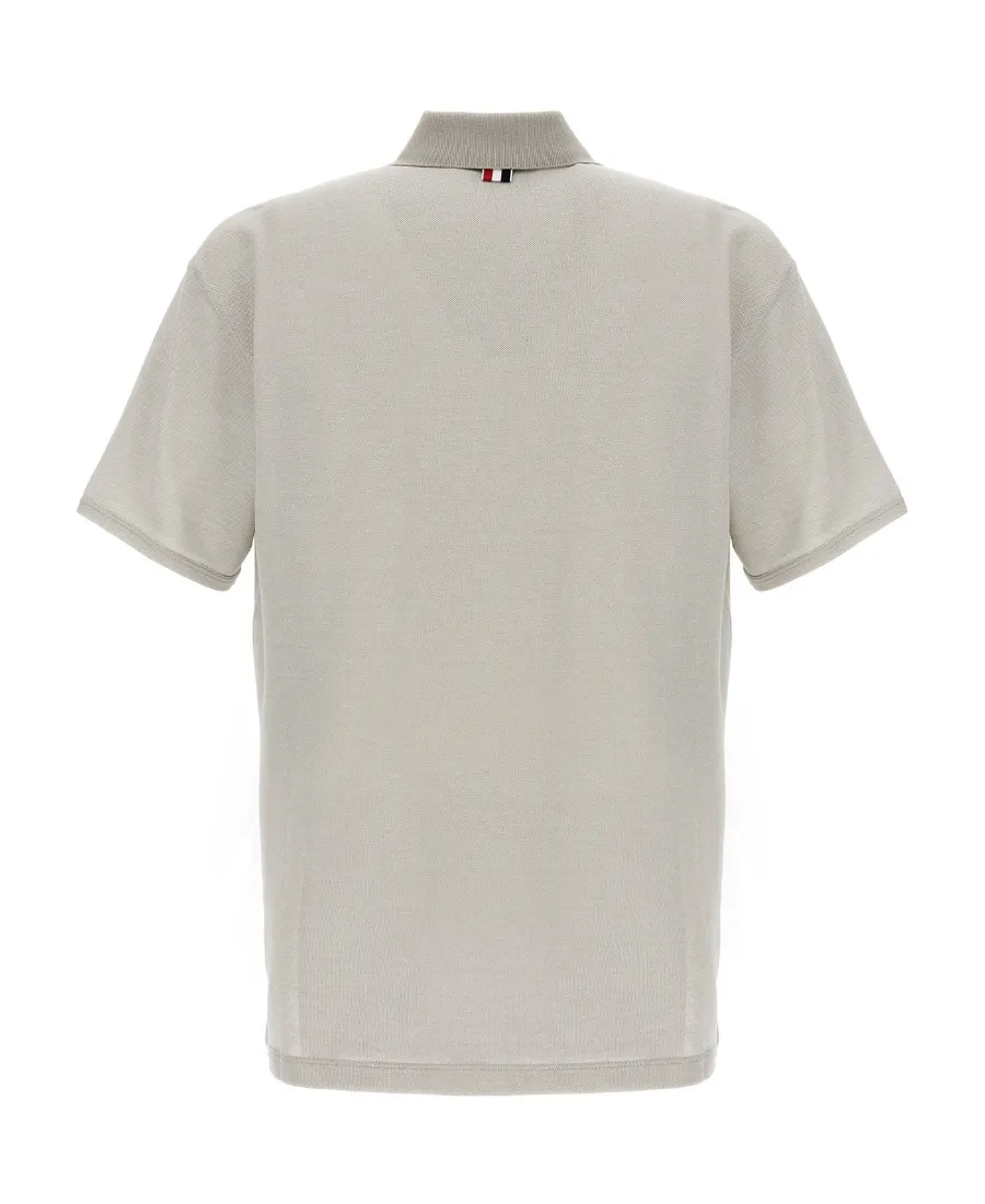 Logo Patch Stripe-Detailed Polo Shirt