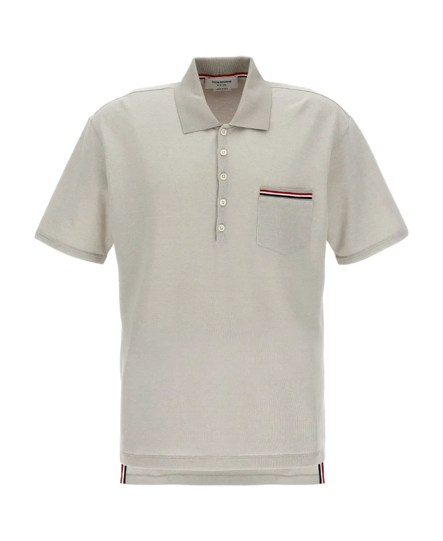 Logo Patch Stripe-Detailed Polo Shirt