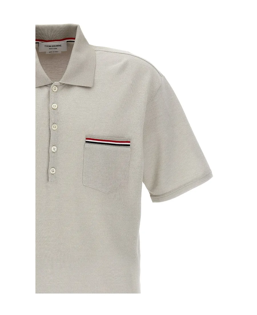 Logo Patch Stripe-Detailed Polo Shirt