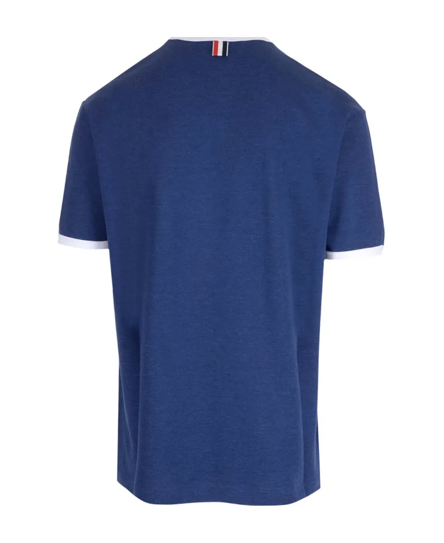Stripe-Trim Crewneck T-Shirt