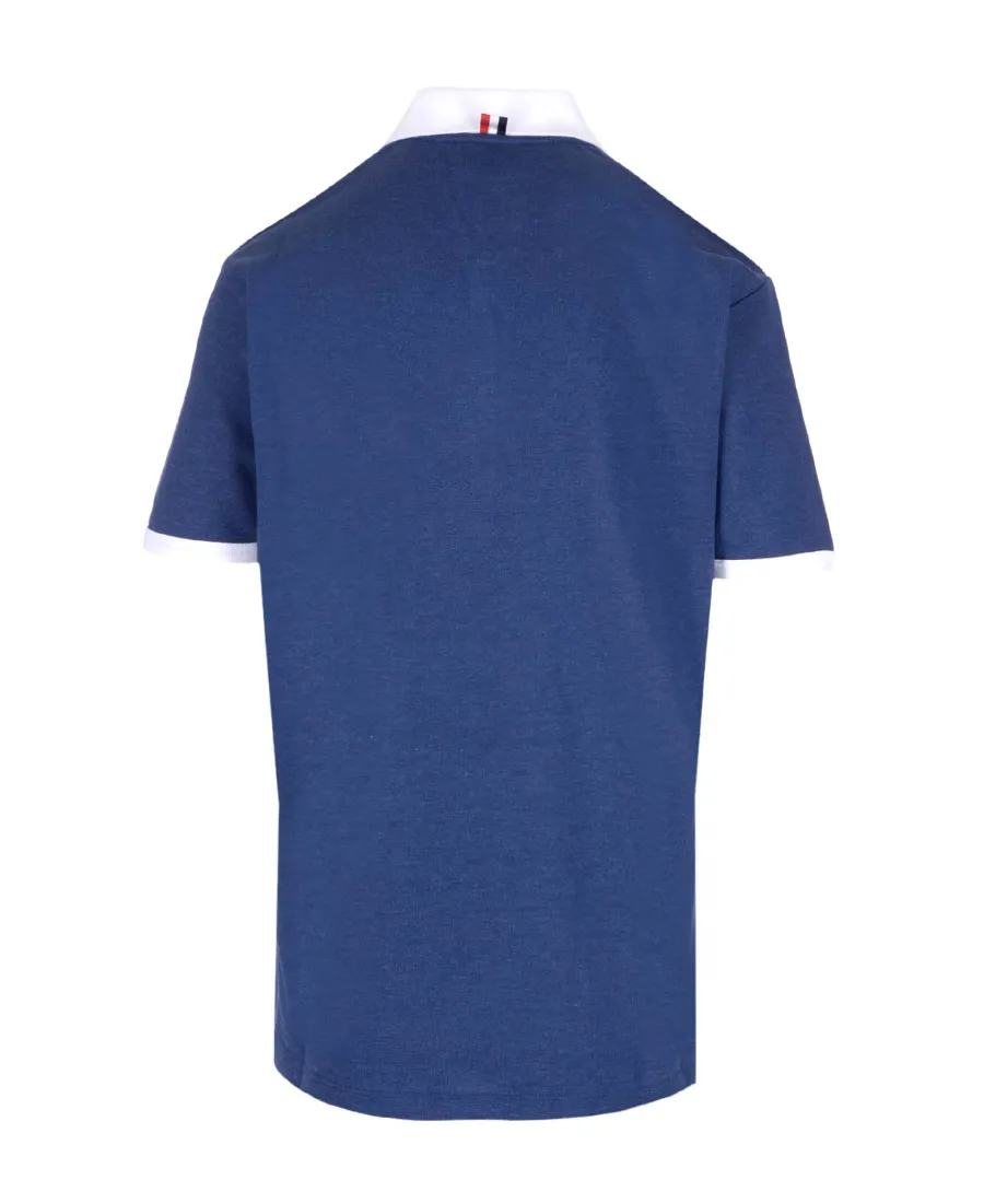 Logo Patch Stripe-Detailed Polo Shirt