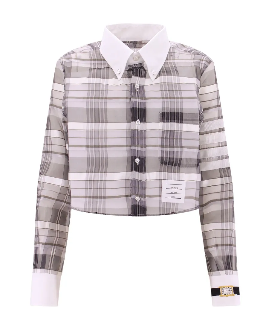 Checked Cropped Shirt