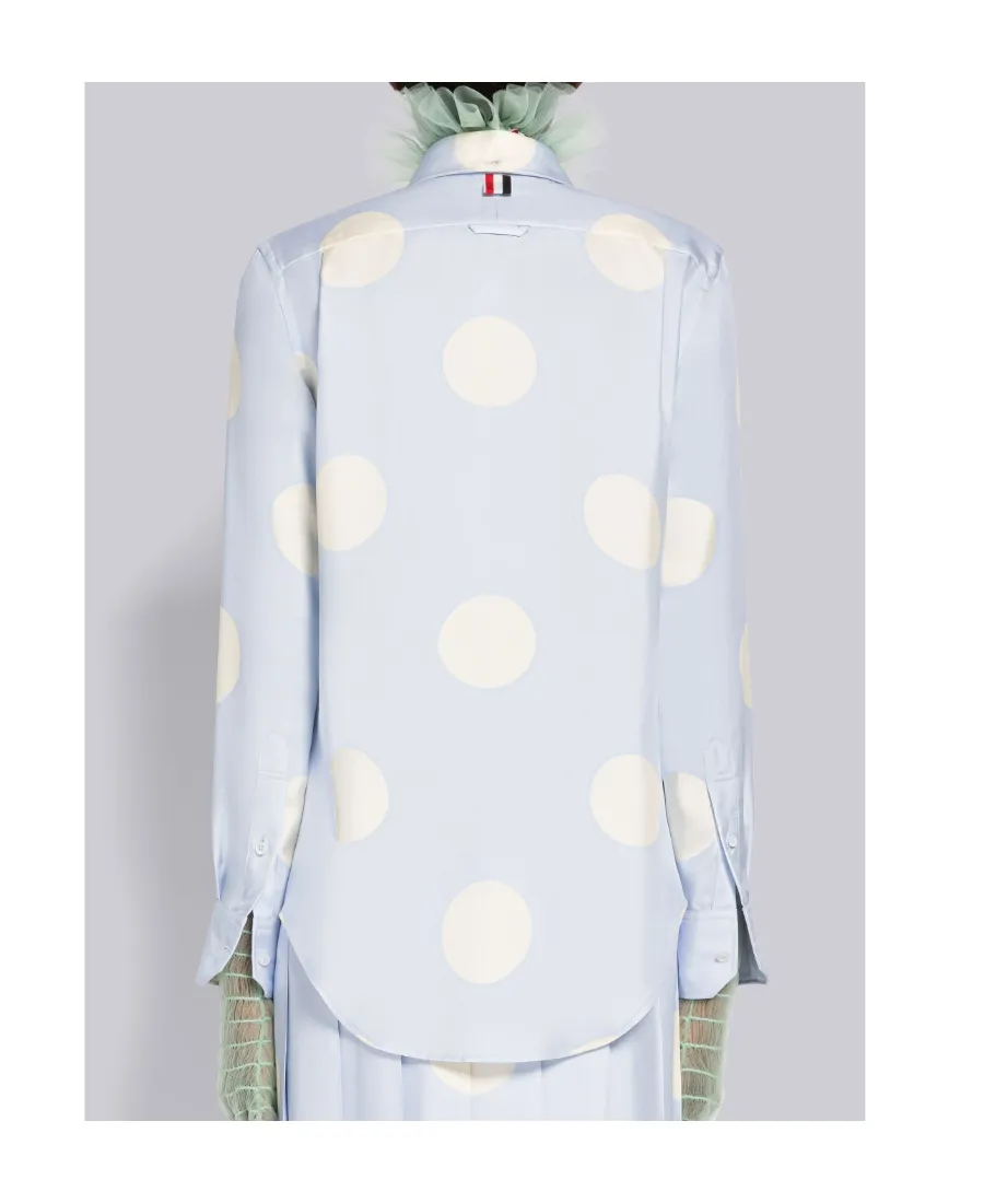 Polka-Dot Long-Sleeved Buttoned Shirt