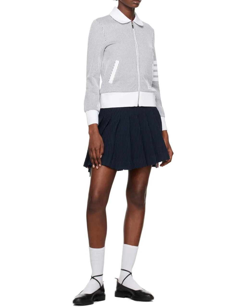 Zip-Fastening Seersucker Jacket