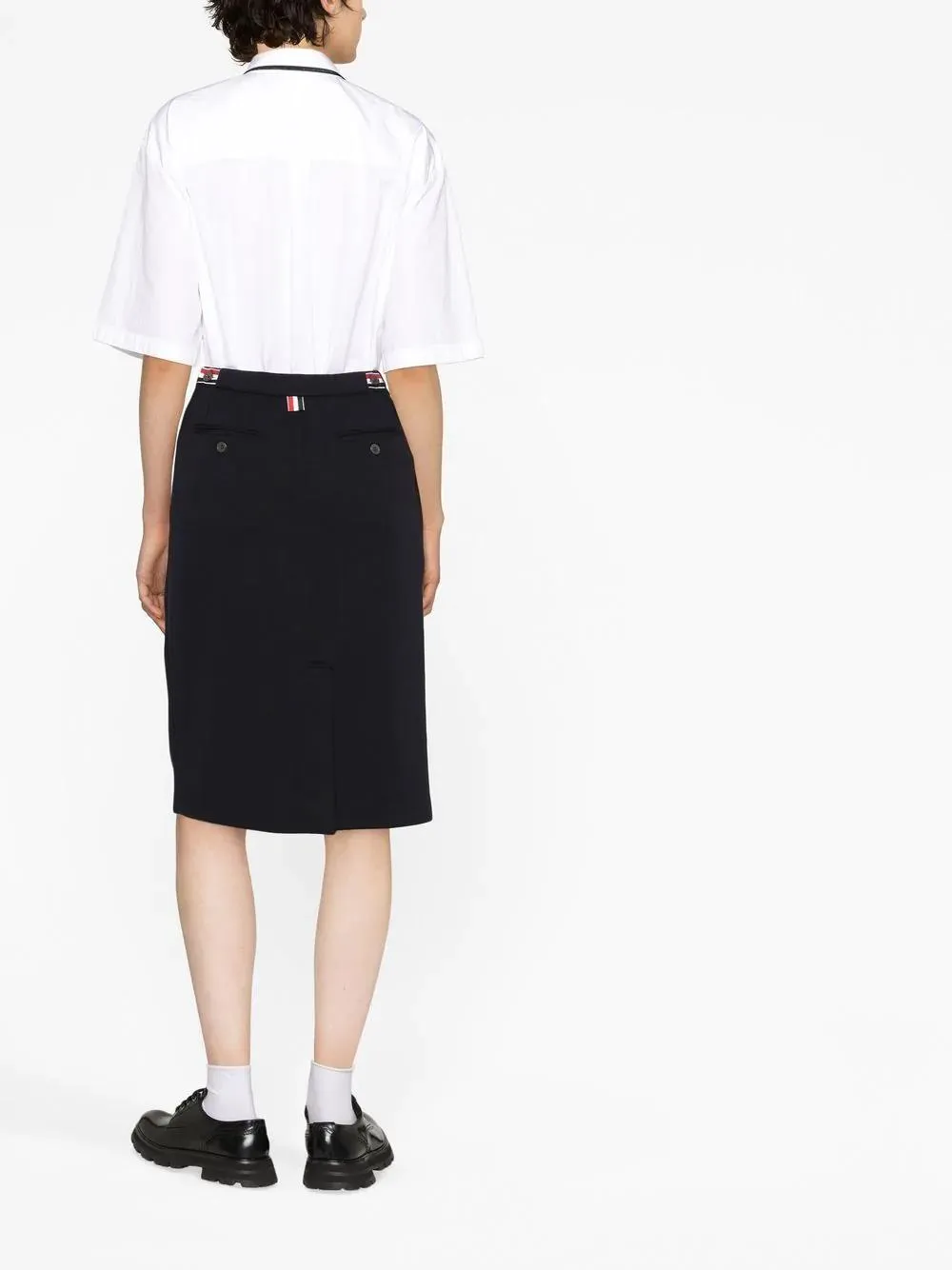 Rwb Stripe-Detail Midi Skirt