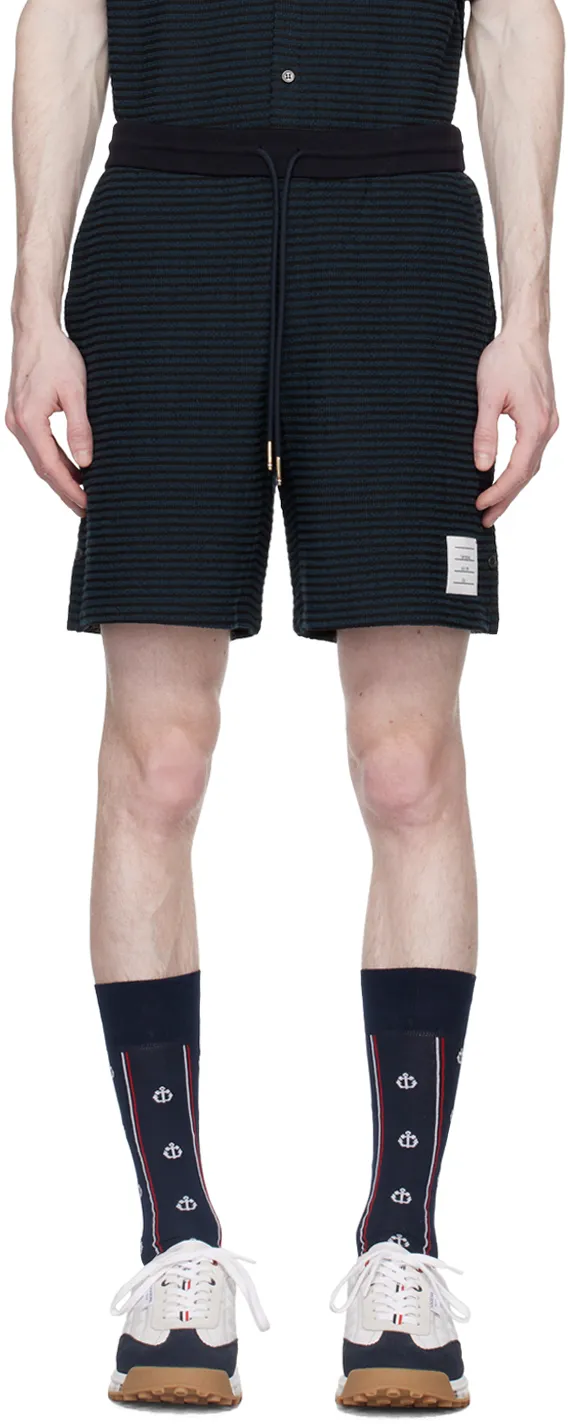 University Stripe-Print Track Shorts