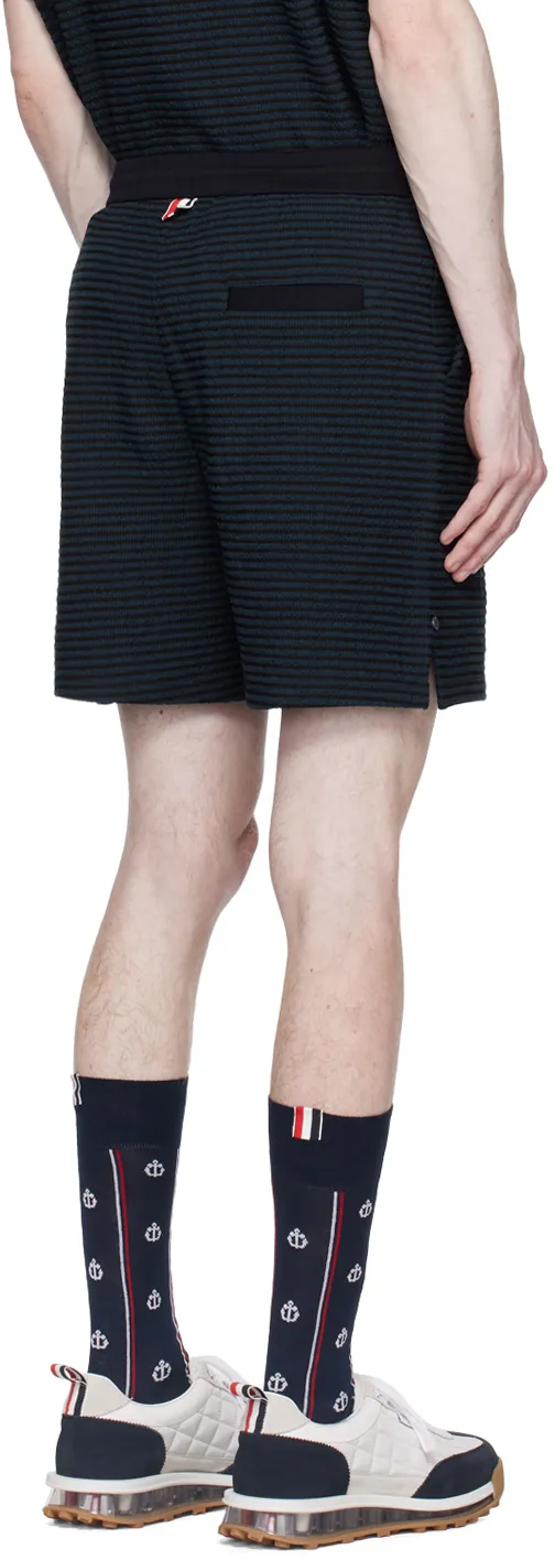University Stripe-Print Track Shorts