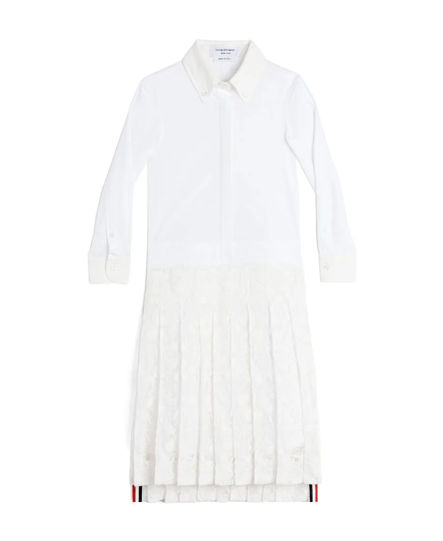 Lace Detail Shirt Dress