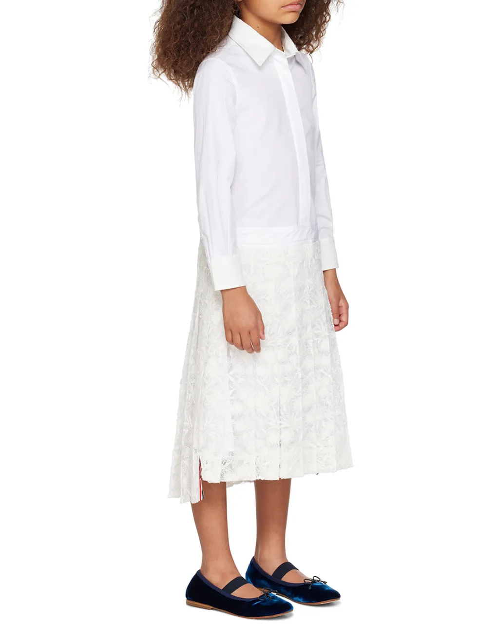 Lace Detail Shirt Dress