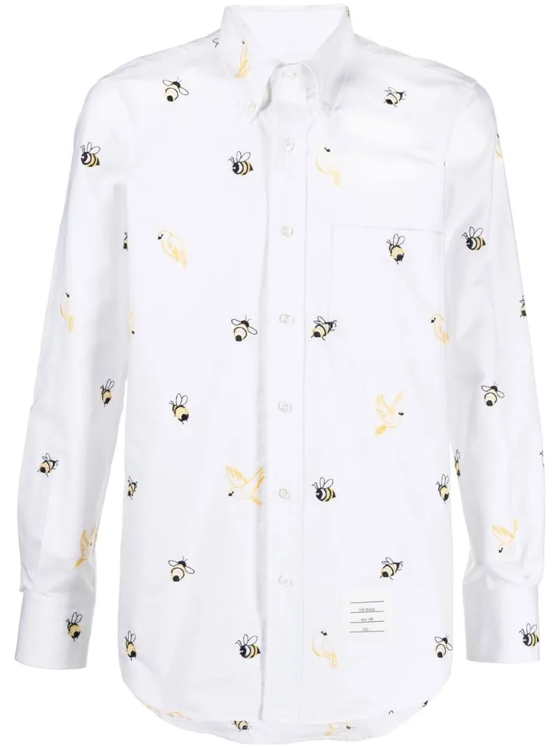 Embroidered Long-Sleeved Shirt