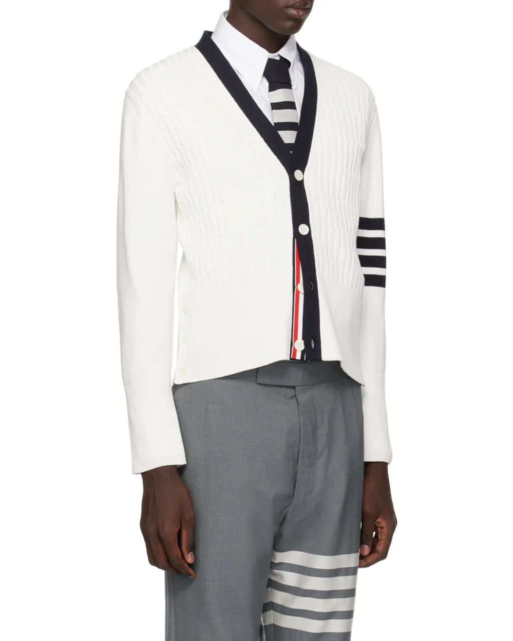 4-Bar V-Neck Cardigan