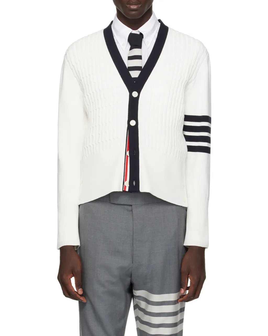 4-Bar V-Neck Cardigan