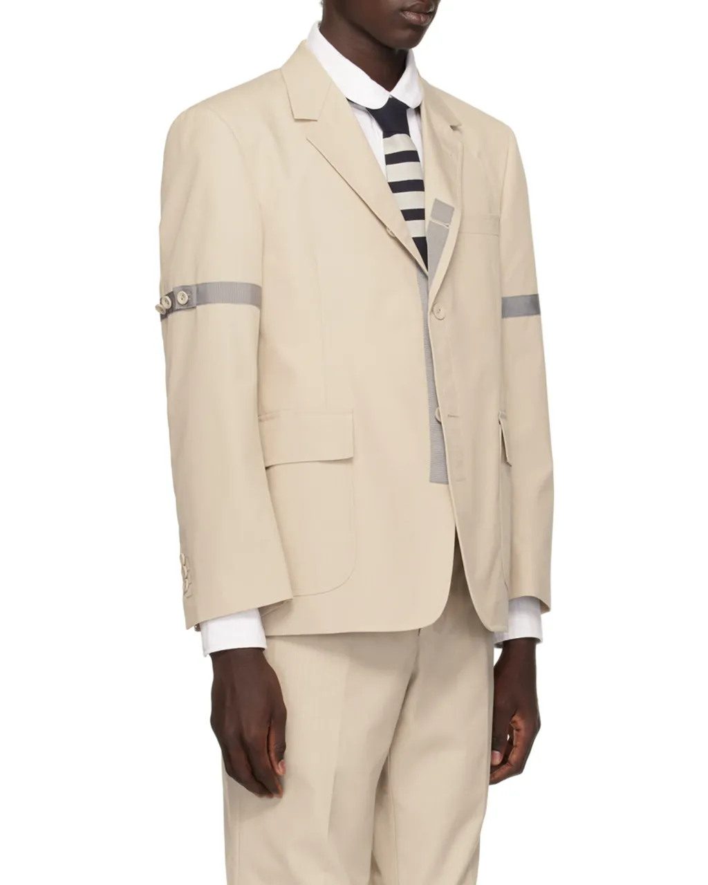 Notched-Lapels Single-Breasted Blazer