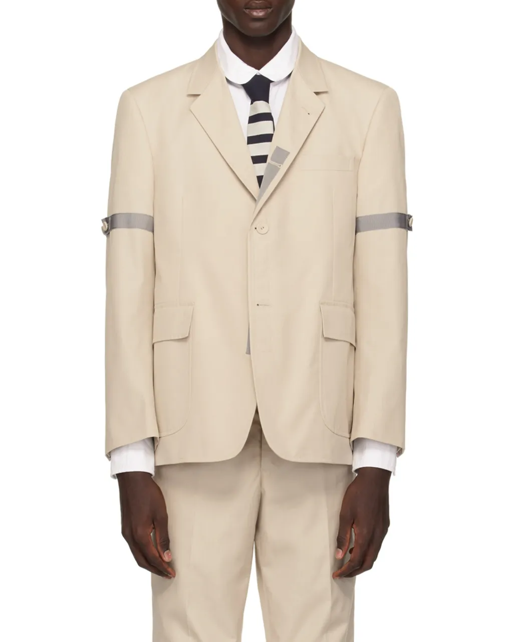 Notched-Lapels Single-Breasted Blazer