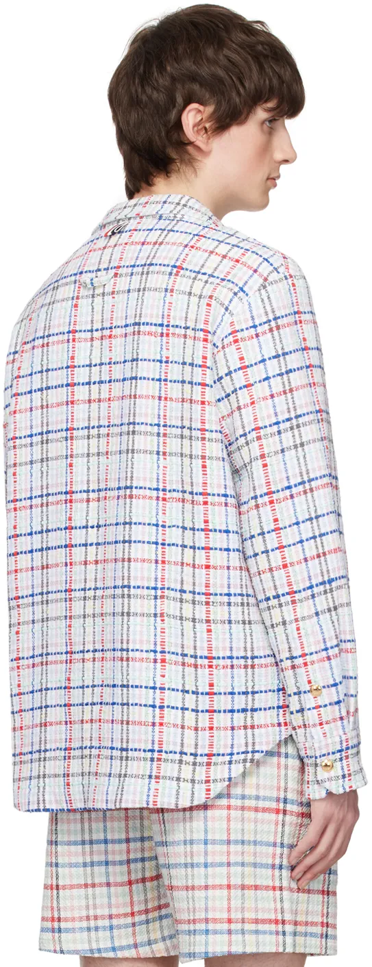 Gingham Check Buttoned Overshirt
