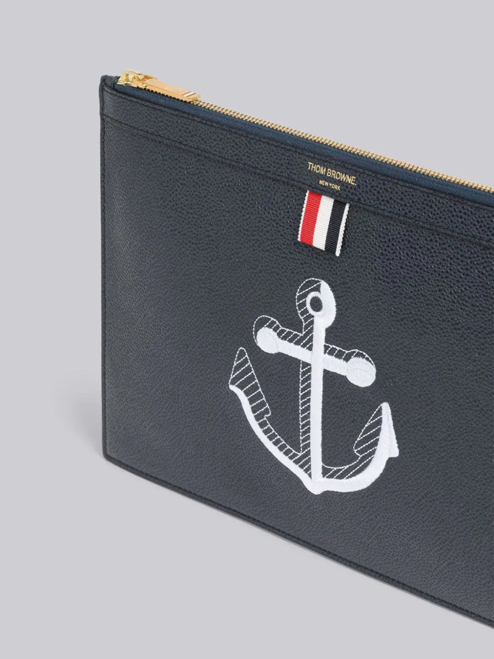 Anchor Embroidered Clutch