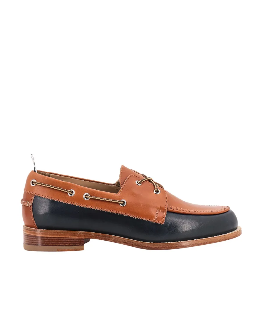 Two-Toned Lace-Up Loafers