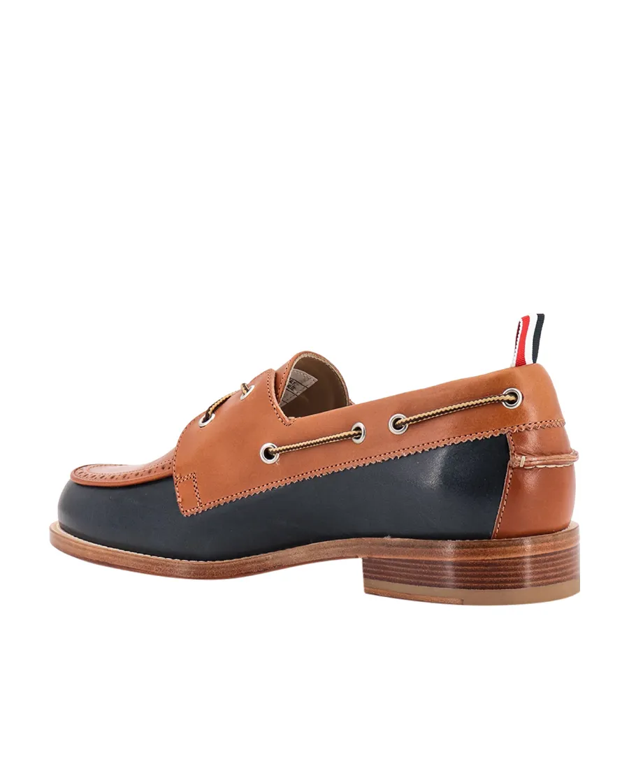 Two-Toned Lace-Up Loafers