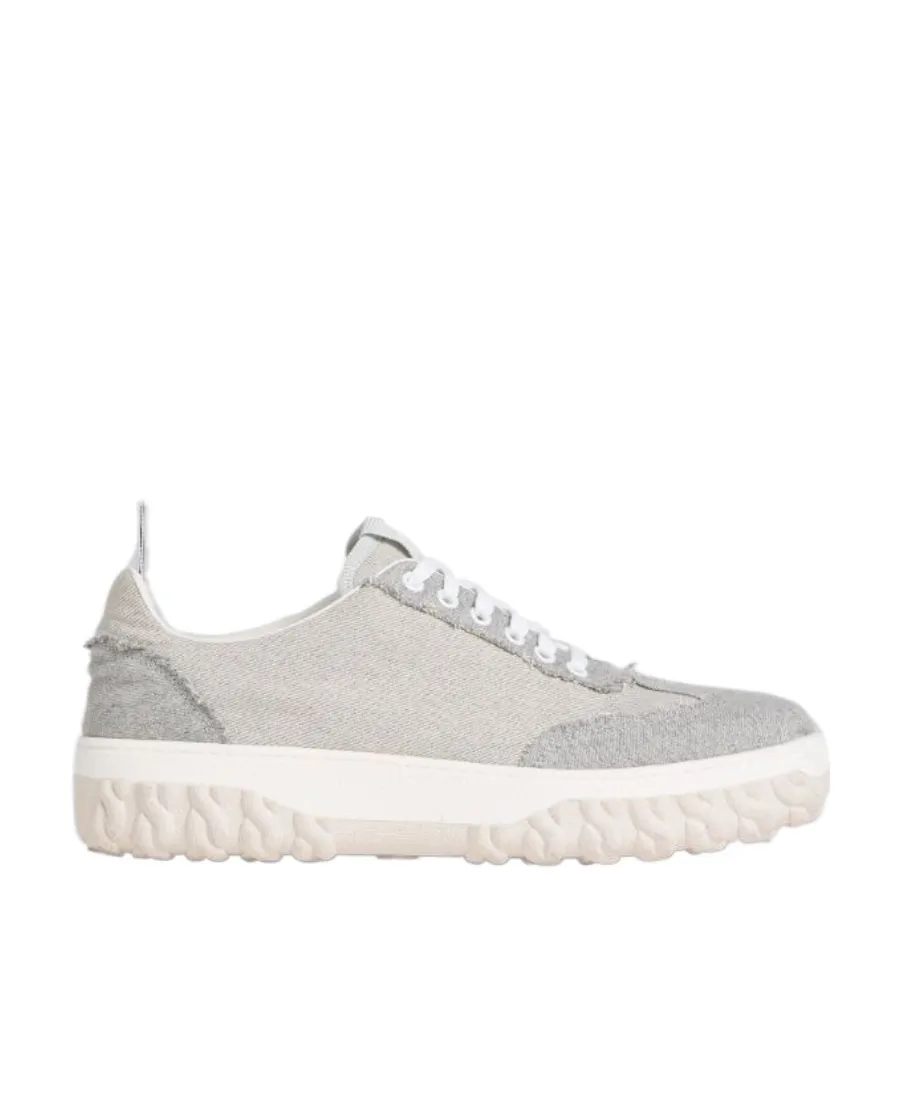 Lace-Up Frayed Sneakers