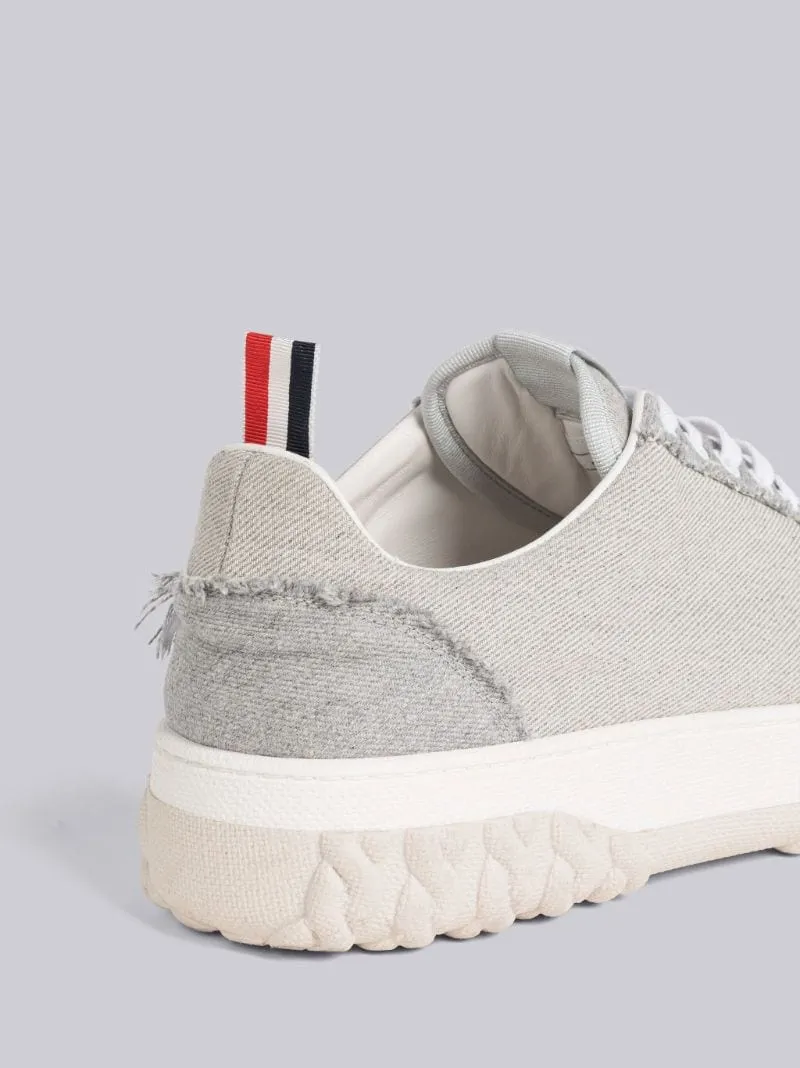 Lace-Up Frayed Sneakers