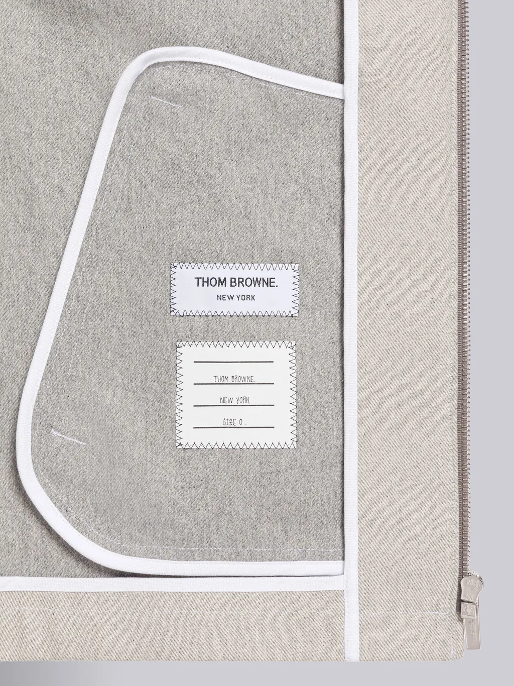 4-Bar Stripe Detailed Zipped Jacket