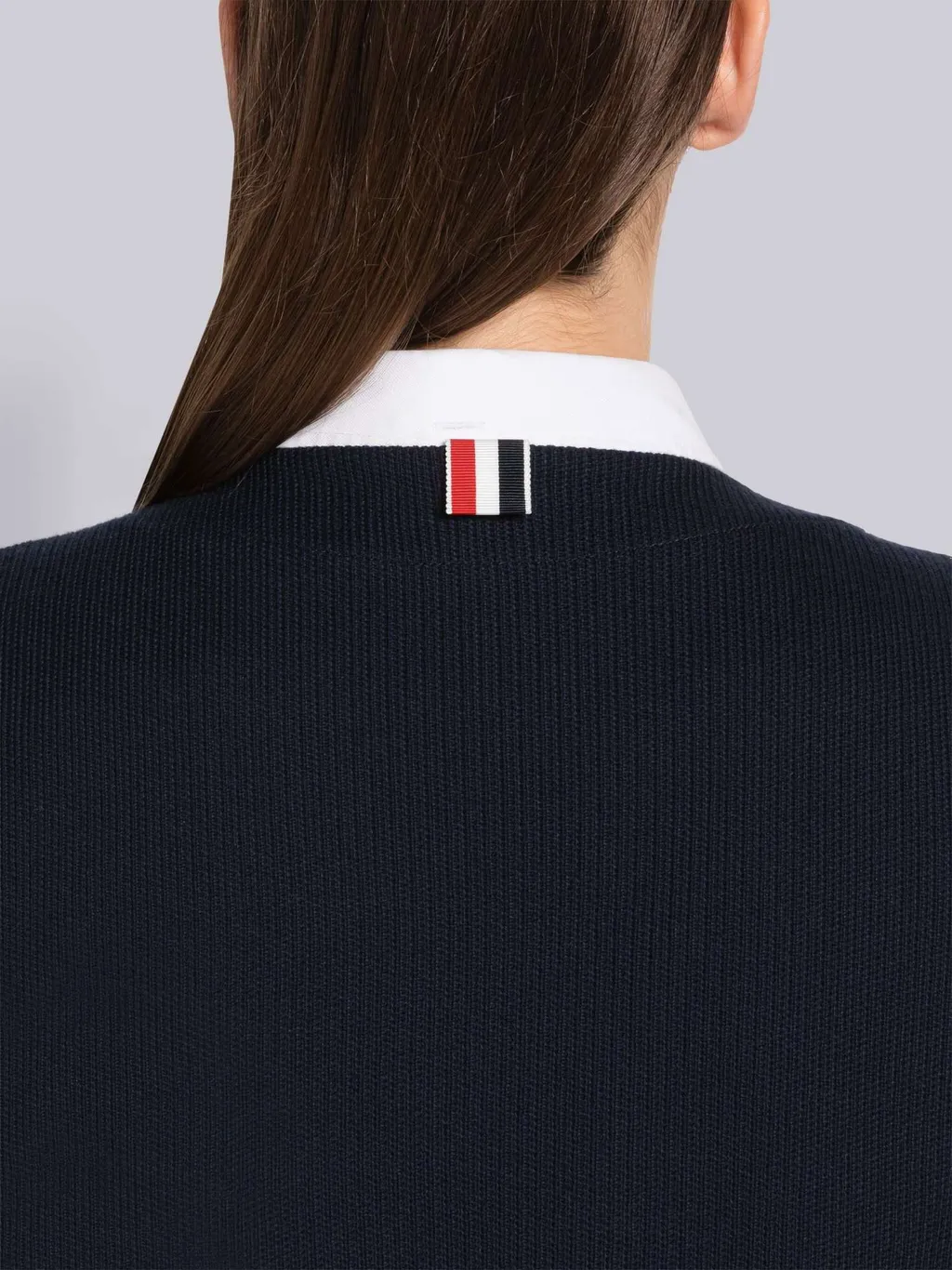 Rwb Striped Ribbed Long-Sleeve Cardigan