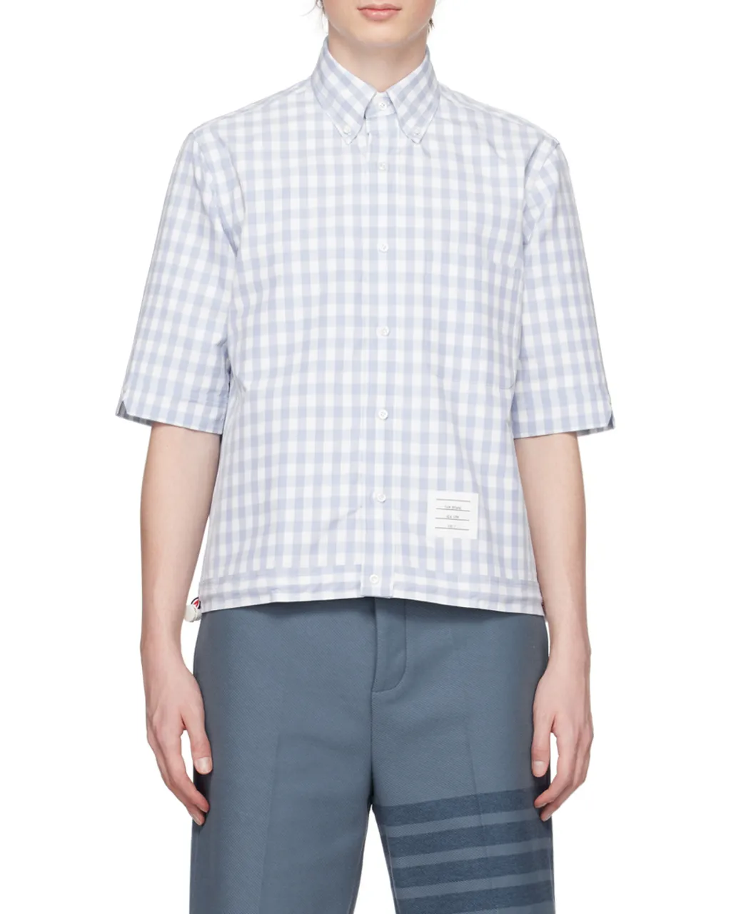 Gingham Poplin Short-Sleeve Shirt