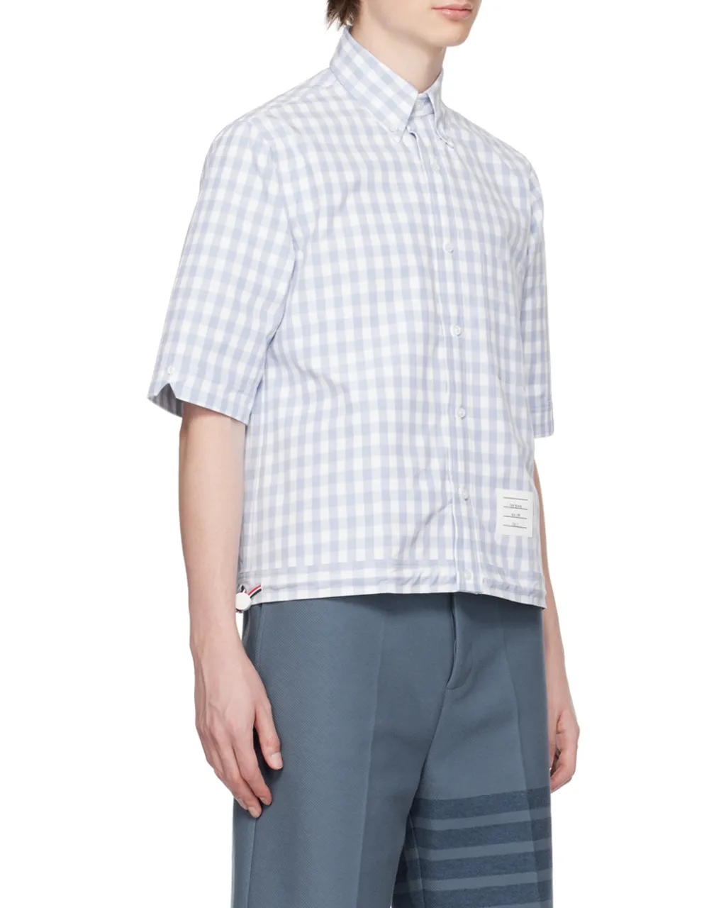 Gingham Poplin Short-Sleeve Shirt