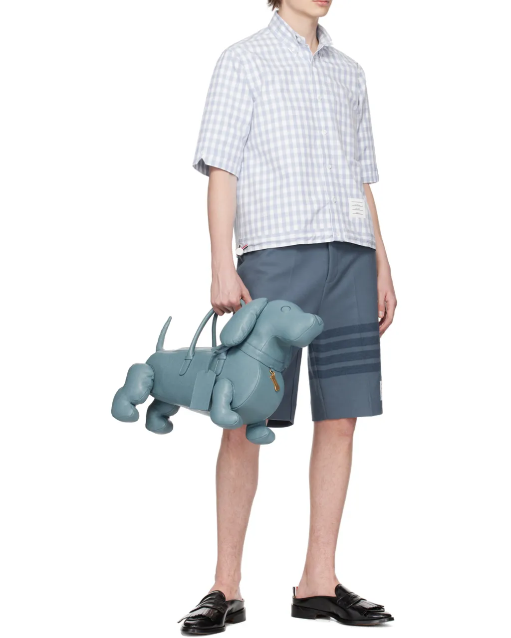 Gingham Poplin Short-Sleeve Shirt