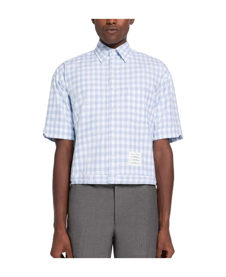 Gingham Poplin Short-Sleeve Shirt